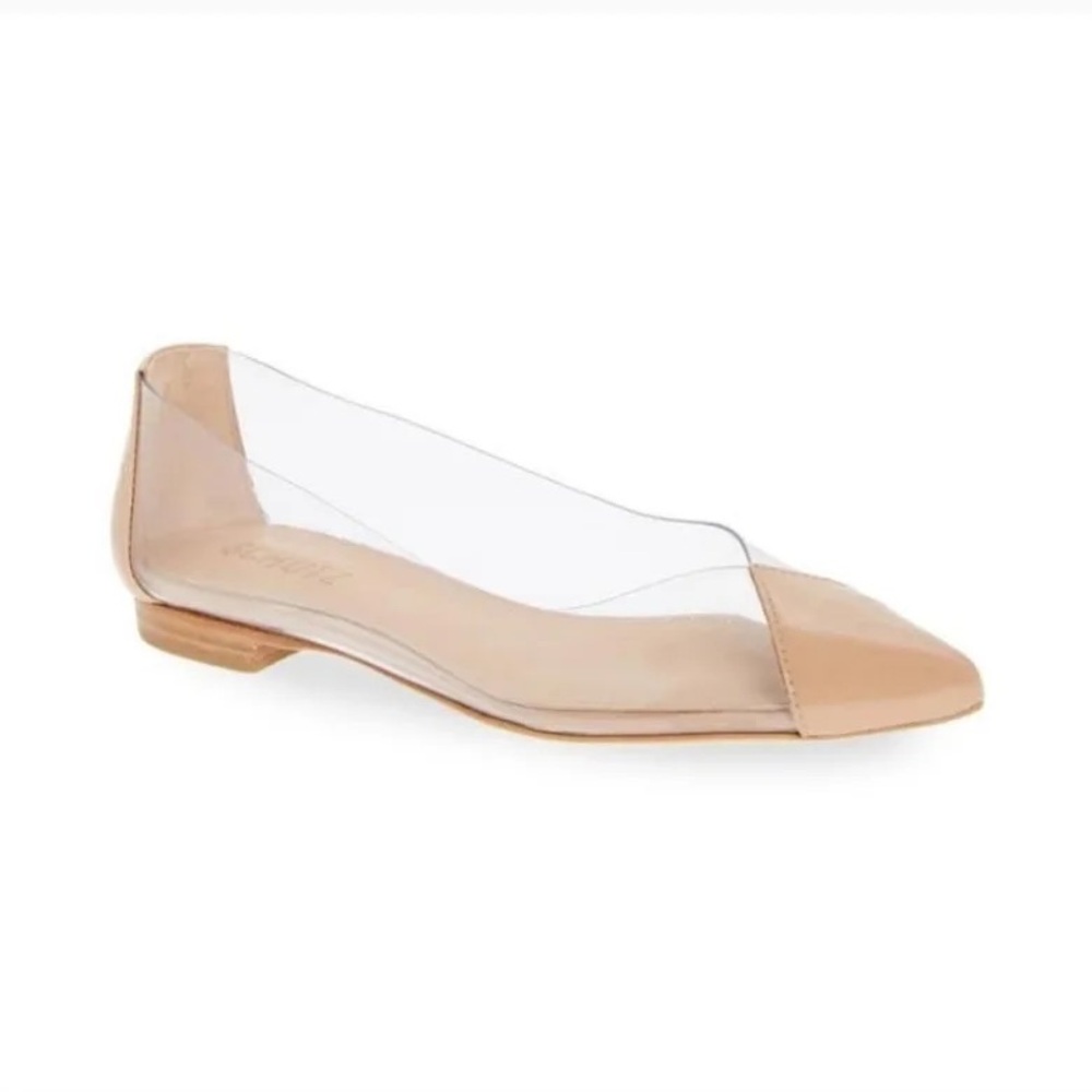 SCHUTZ Clearly Vinyl Flats Nude  Transparent